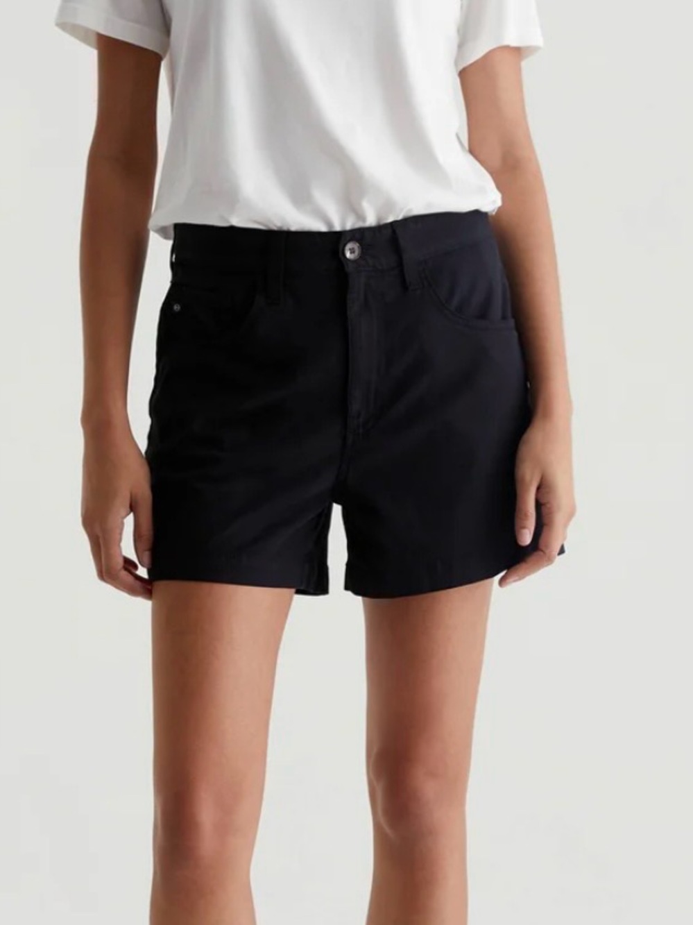 NWT AG Jeans Clove High-Rise Baggy Shorts True Black Womens Size 28